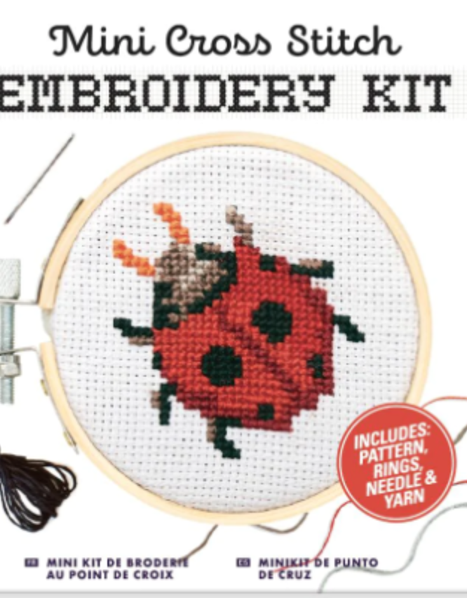 Kikkerland Ladybug Embroidery Kit