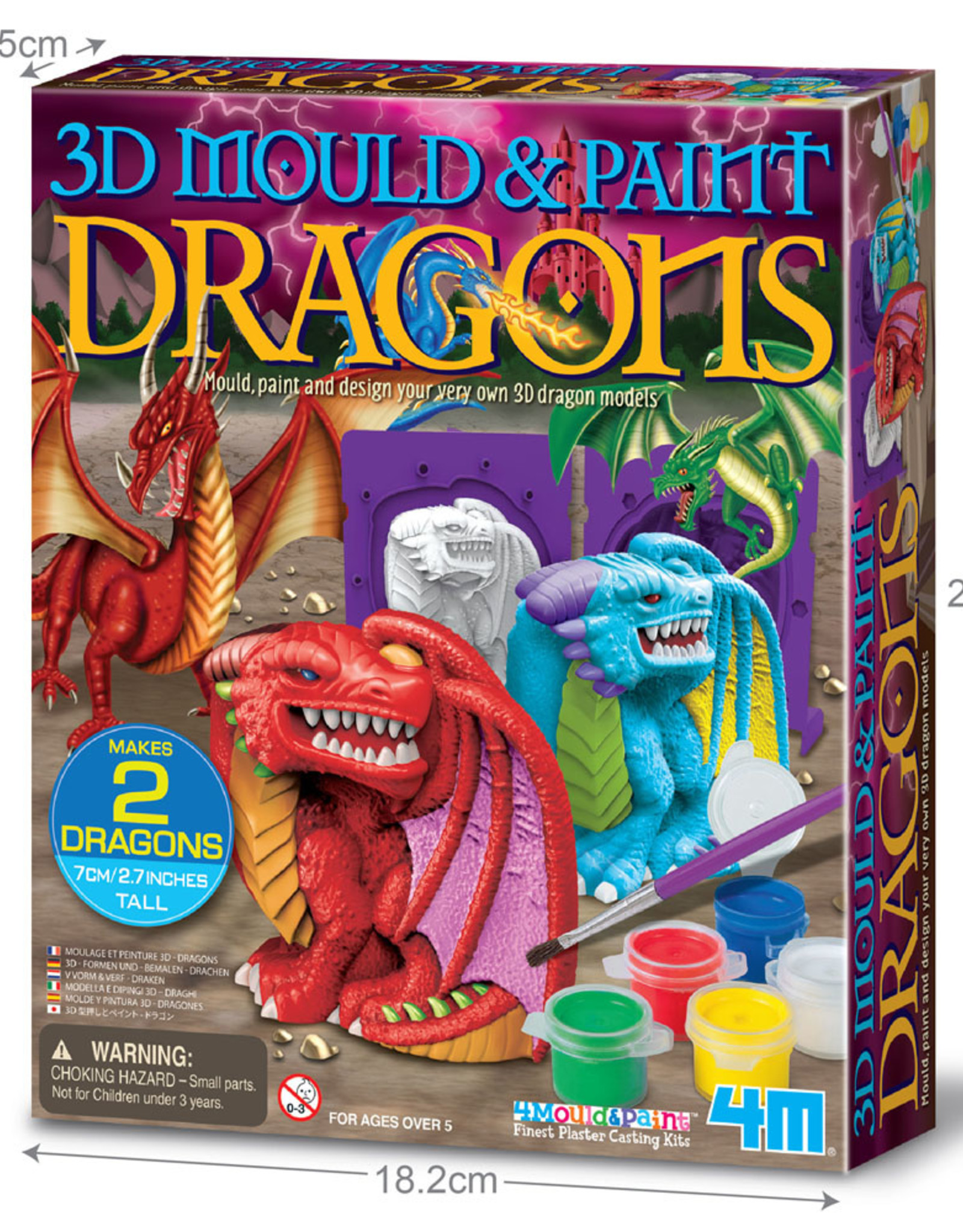 Playwell 3D Mould & Paint Dragons