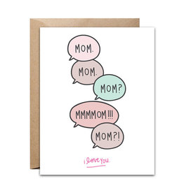 Pixel Paper Hearts PPH Card -Love You Mom