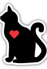 Northwest Stickers NW Stickers- Black Cat Heart