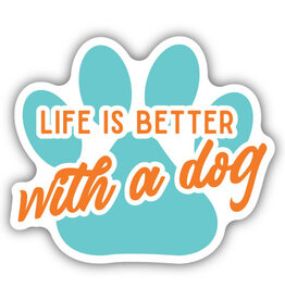 Northwest Stickers NW Stickers-Animals Life is Better Dog