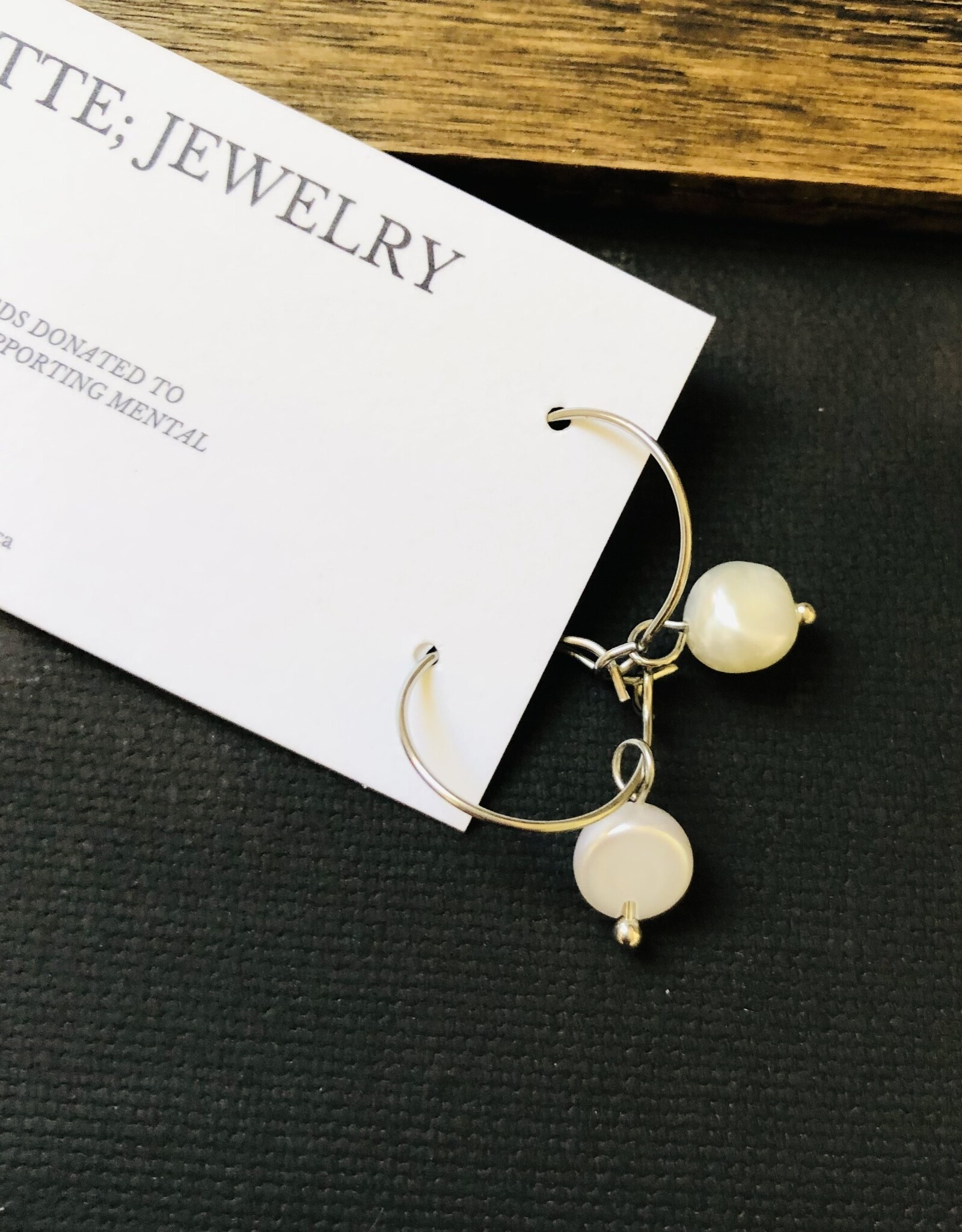 Motte Jewelry Motte; Drop Pearl Earrings ME20
