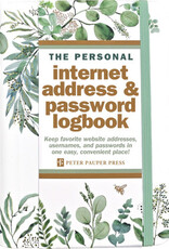 Peter Pauper Press Internet Password Log Book Eucalyptus