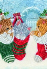 Outset media Crystal Art Card Kit- Christmas Kittens