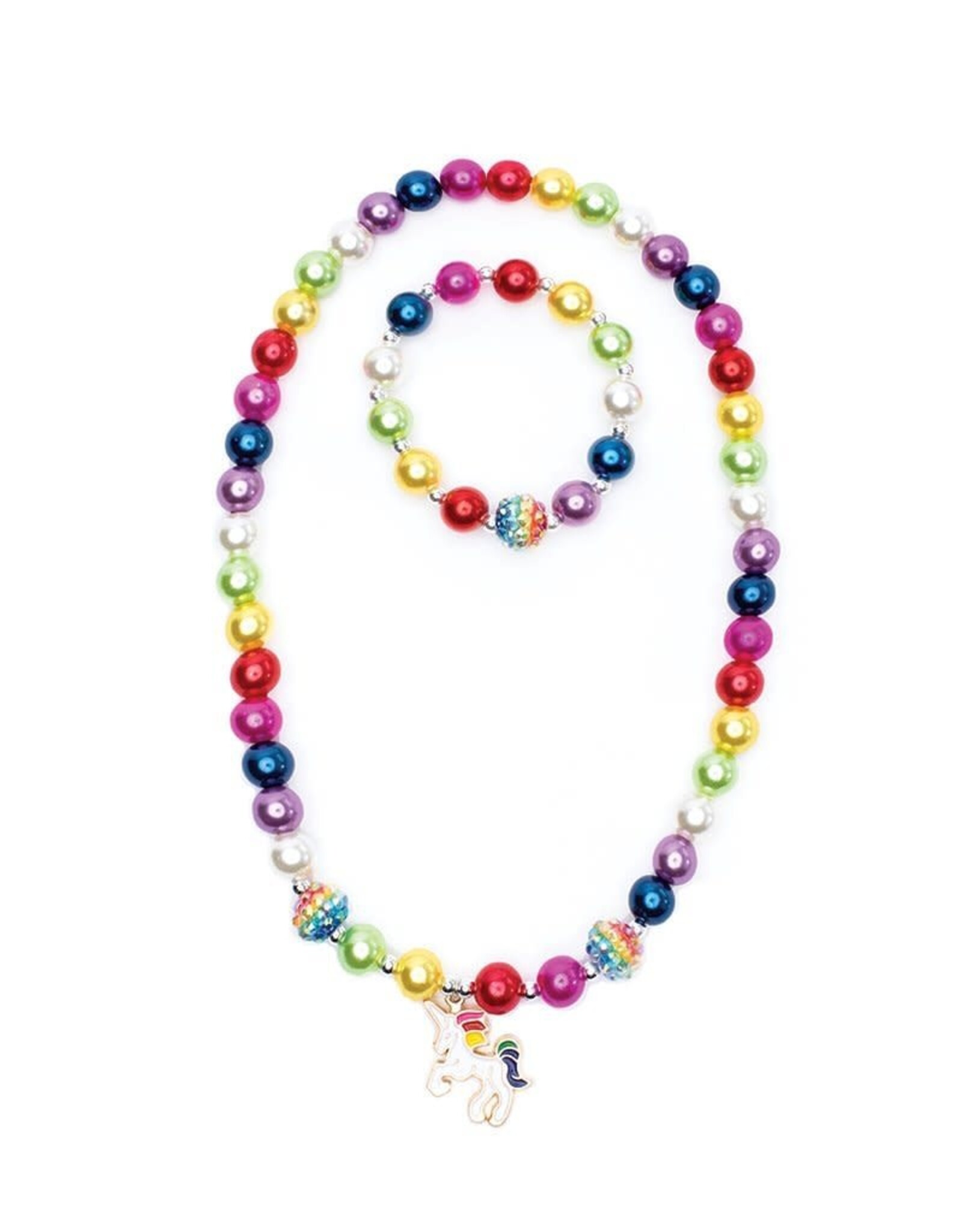 Great Pretenders Gumball Rainbow Necklace/Bracelet  Set