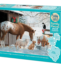 Winter Barnyard Family Puzzle 350pc