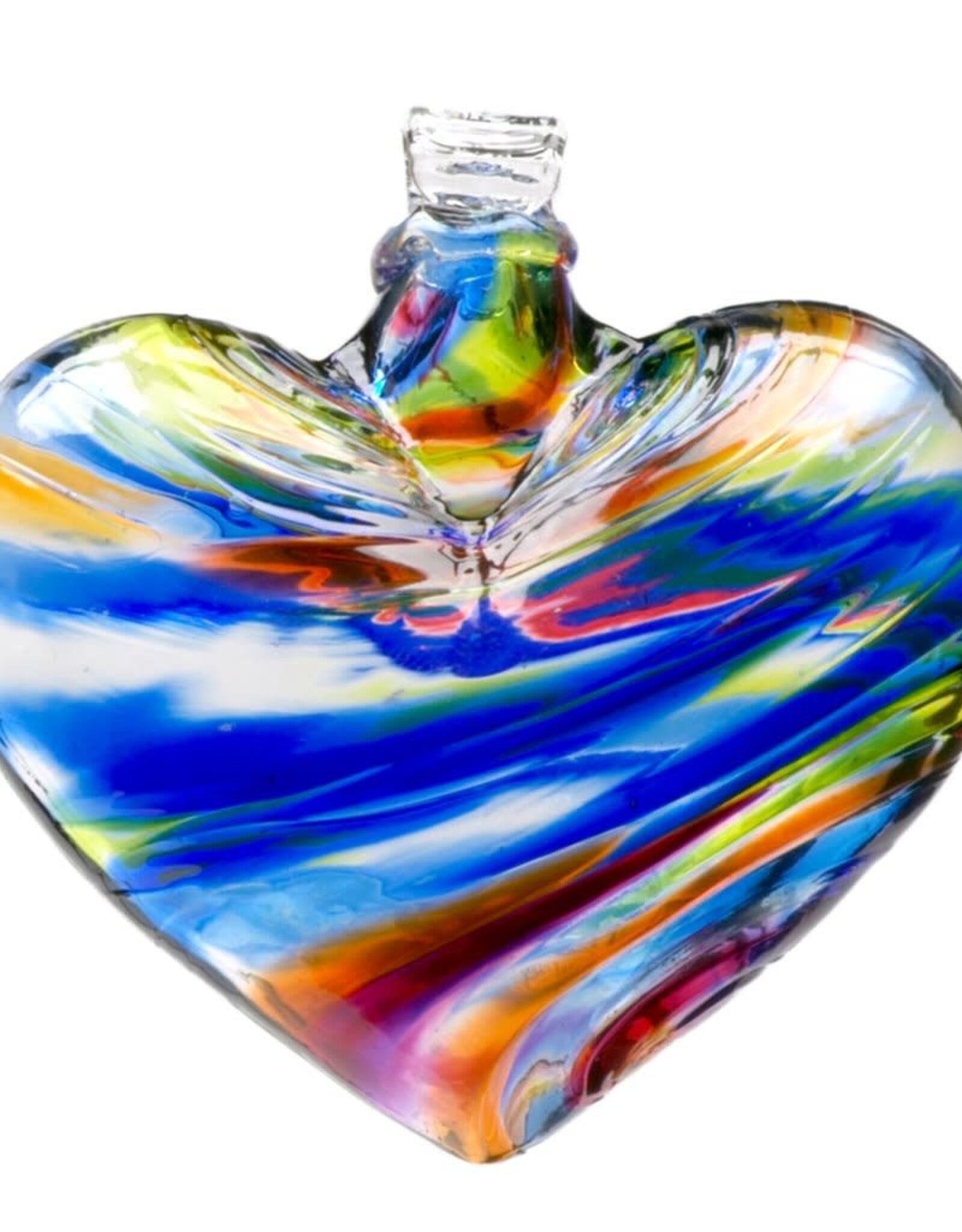Kitras Art Glass Multi Heart Sunny Sky 3” Kitras glass