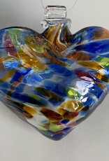 Kitras Art Glass Multi Heart Sunny Sky 3” Kitras glass
