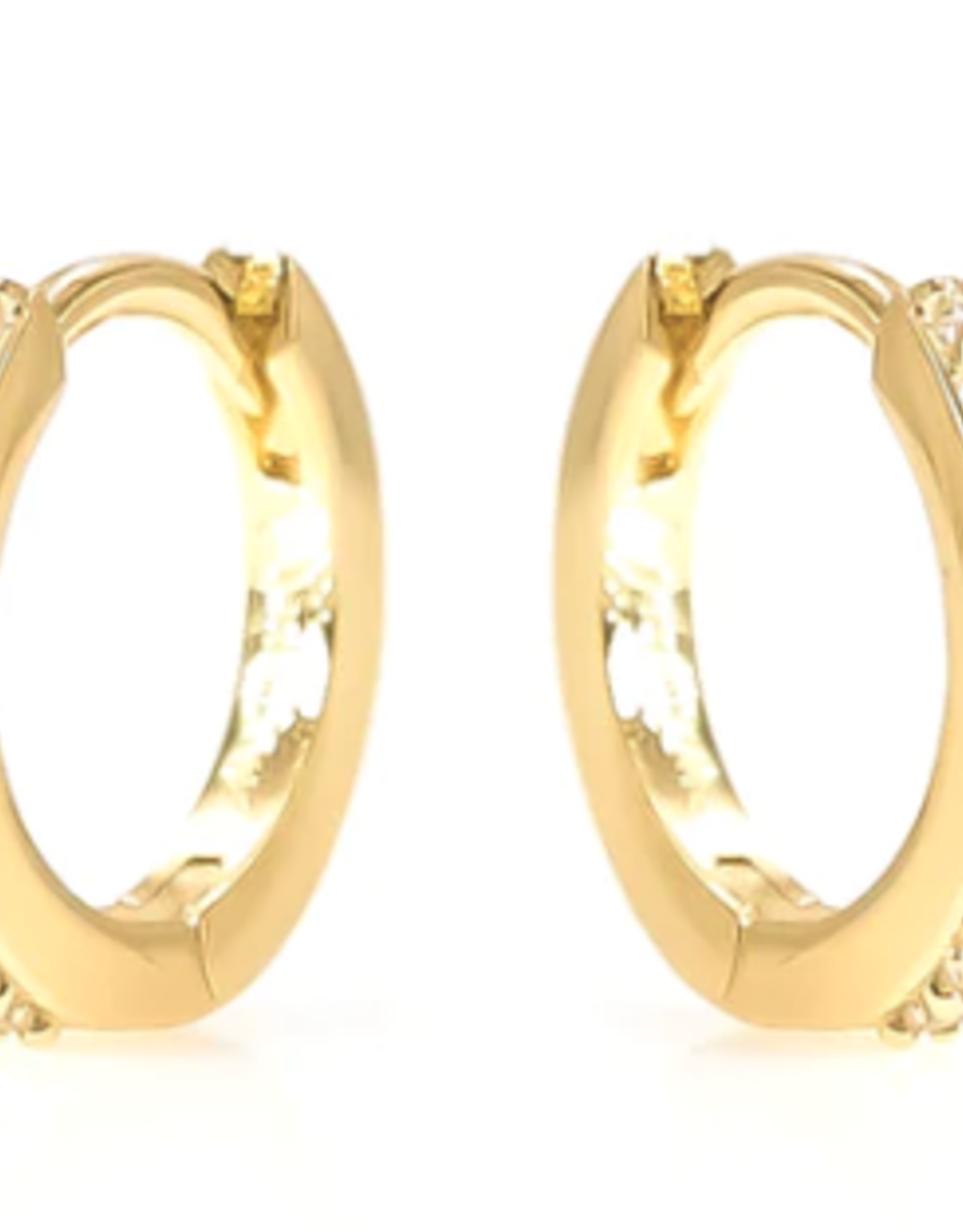 Eliasz & Ella E&E Sparkle Gold Huggie Hoop Earrings