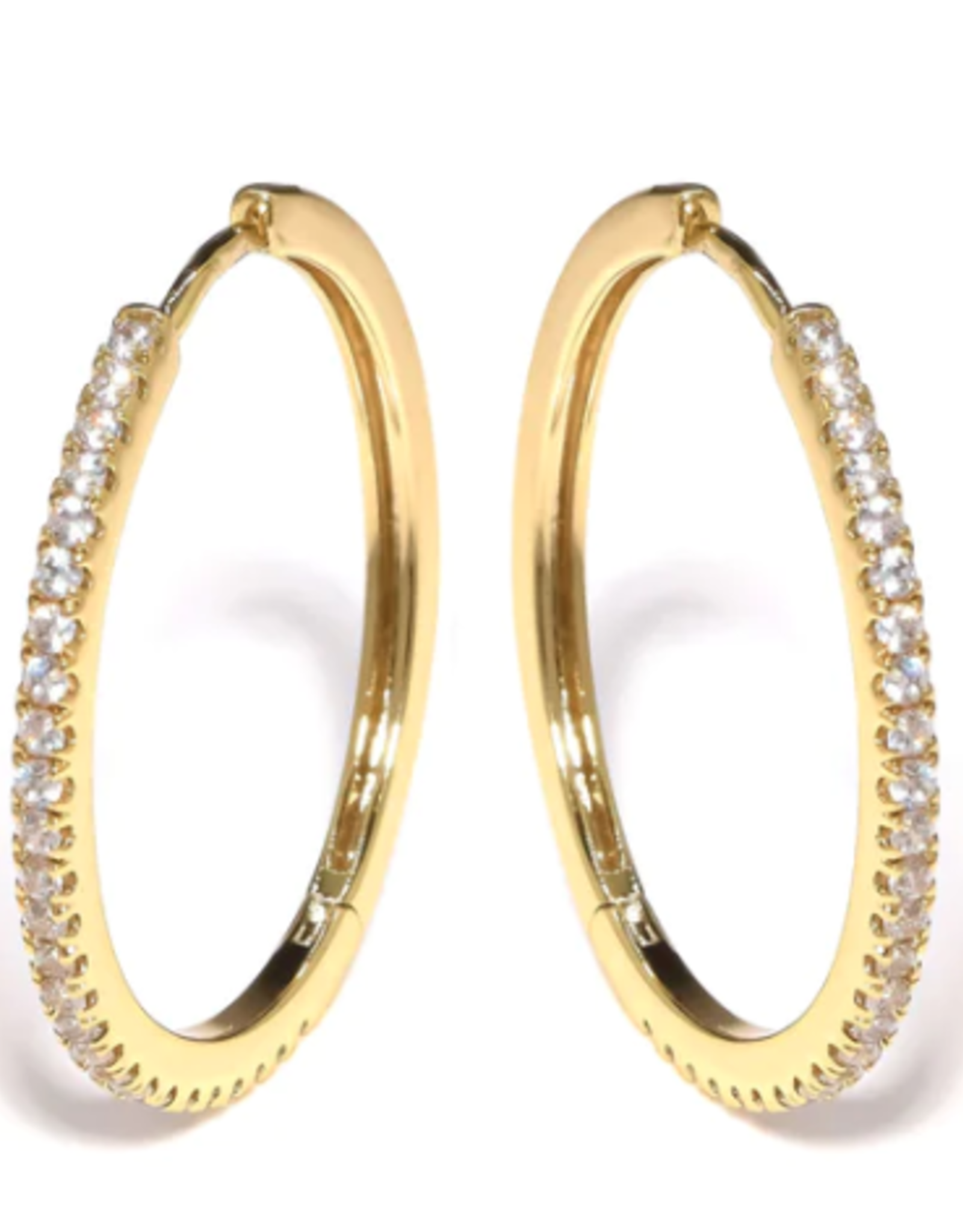 Eliasz & Ella E&E ethereal  CZ Hoop Earrings Gold