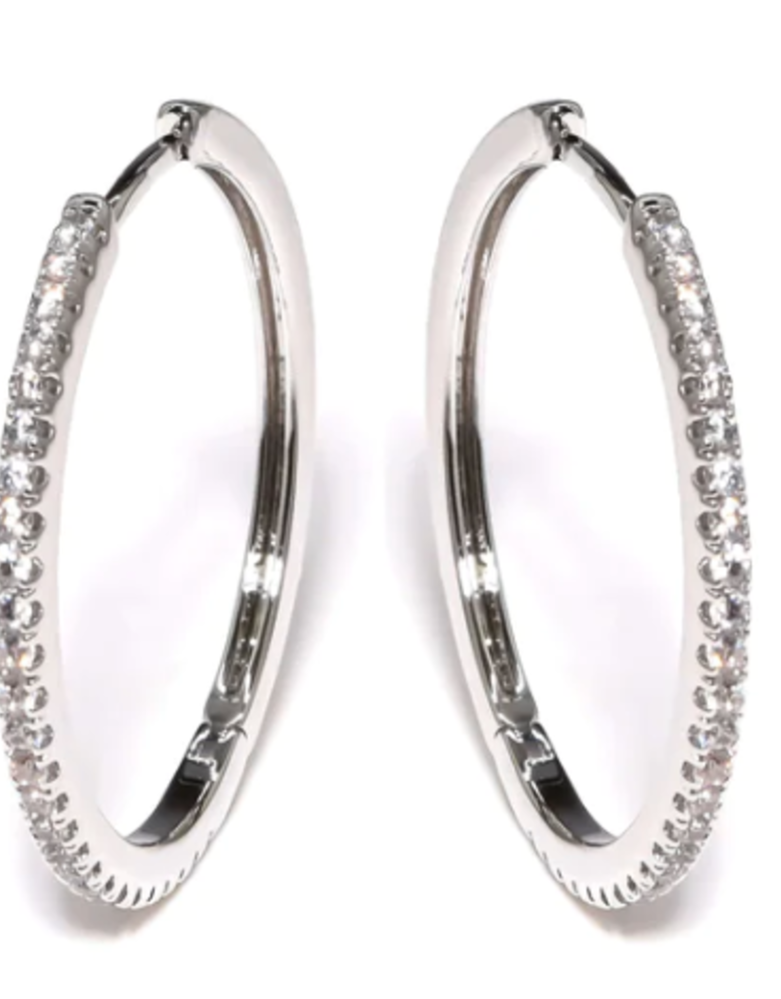 Eliasz & Ella E&E ethereal  CZ Hoop Earrings Silver