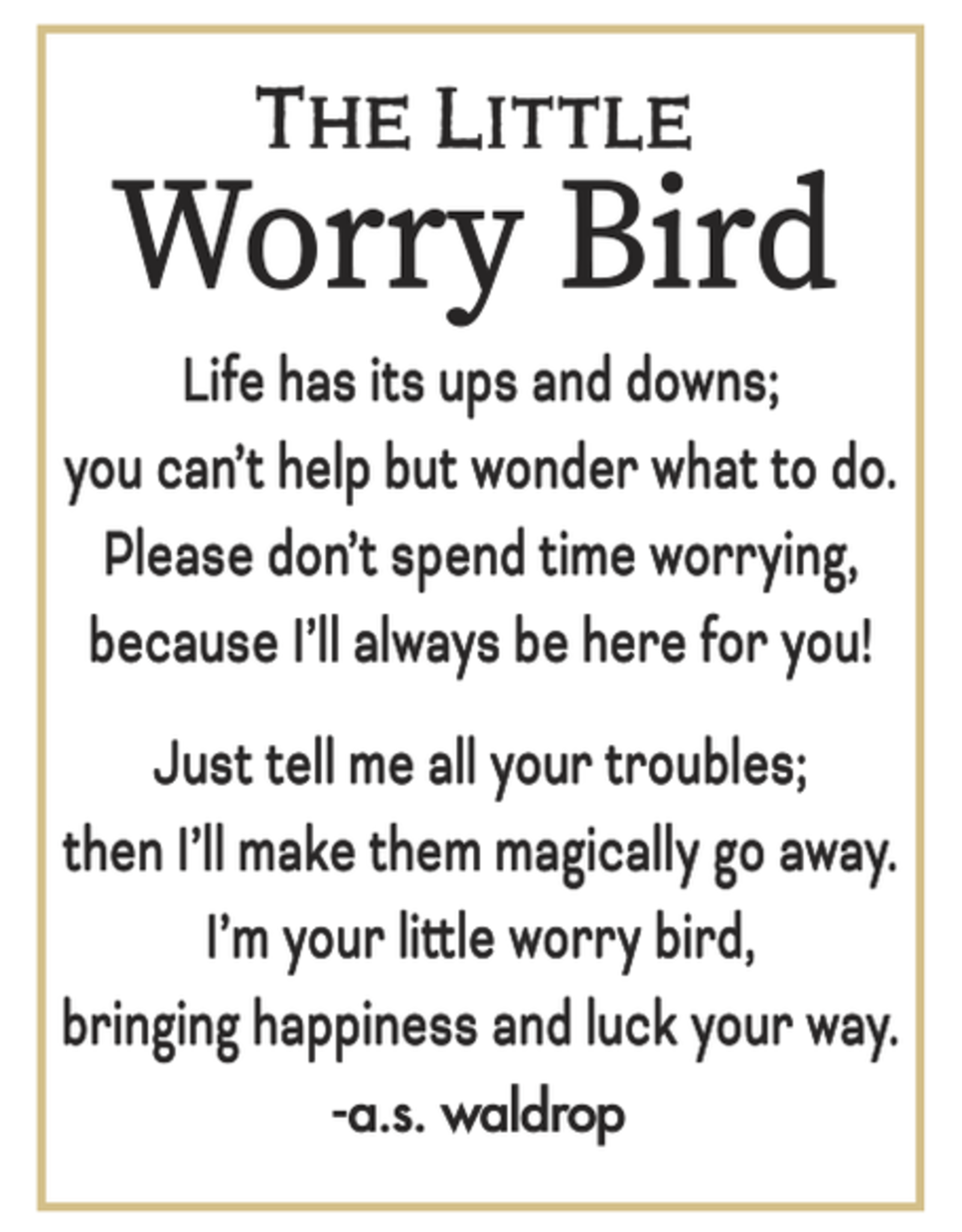 Ganz Worry Bird Charm