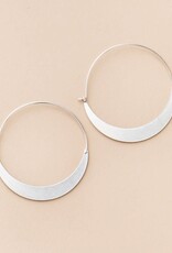 Scout Curated Refined Earring Collection Crescent Hoop/Silver
