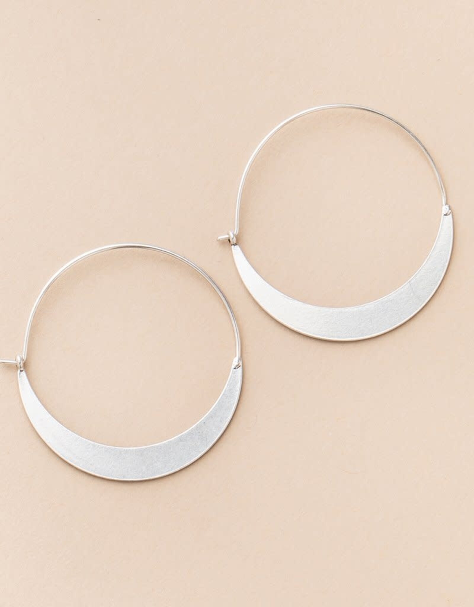 Scout Curated Refined Earring Collection Crescent Hoop/Silver