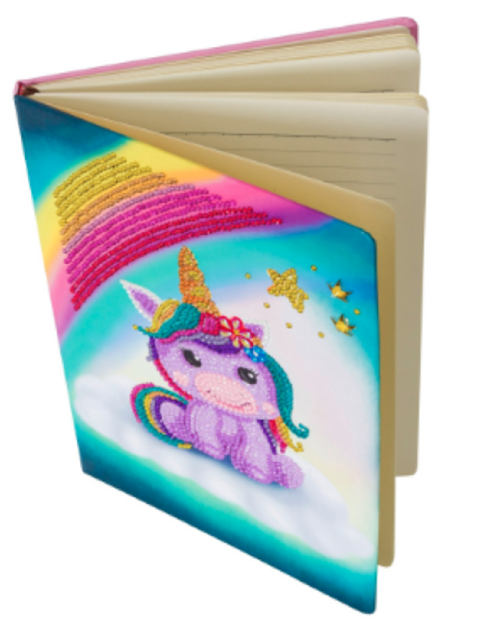 Outset media Crystal Art Notebook - Unicorn Smiles