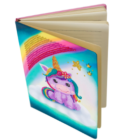 Outset media Crystal Art Notebook - Unicorn Smiles