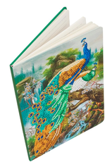Outset media Crystal Art Notebook - Peacock Waterfall