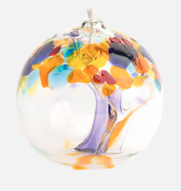 Kitras Art Glass Oil Lamp  6’' Happiness