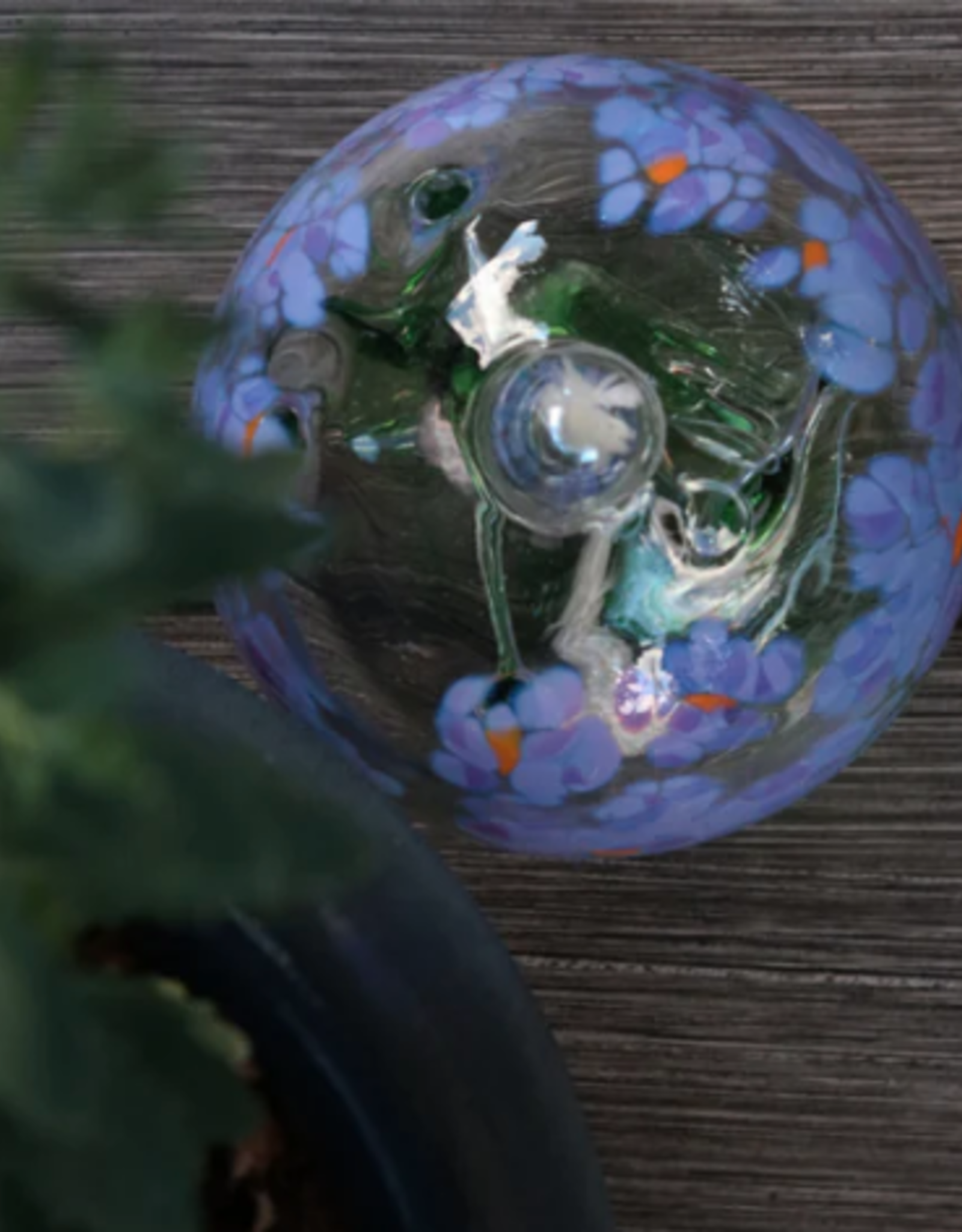 Kitras Art Glass Oil Lamp  3’' Best Wishes