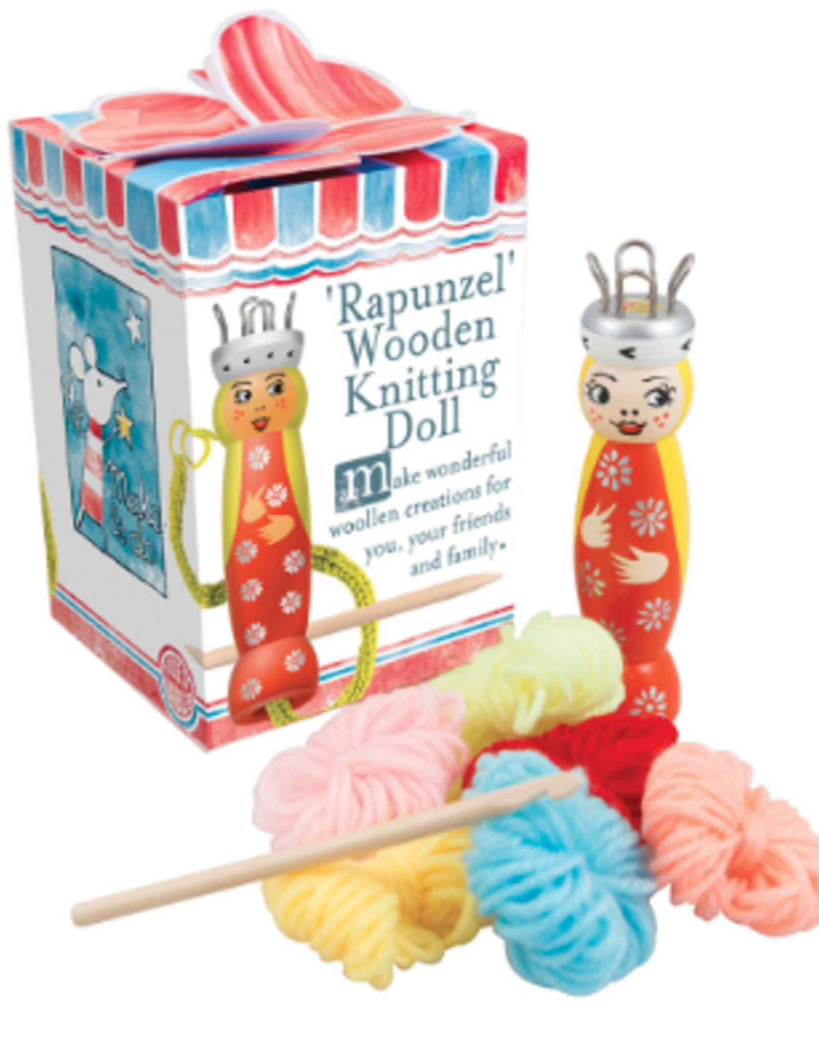 House of Marbles Rapunzel- Wooden Knitting Doll
