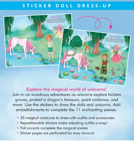 Peter Pauper Press Unicorns Sticker Doll Dress-Up Book