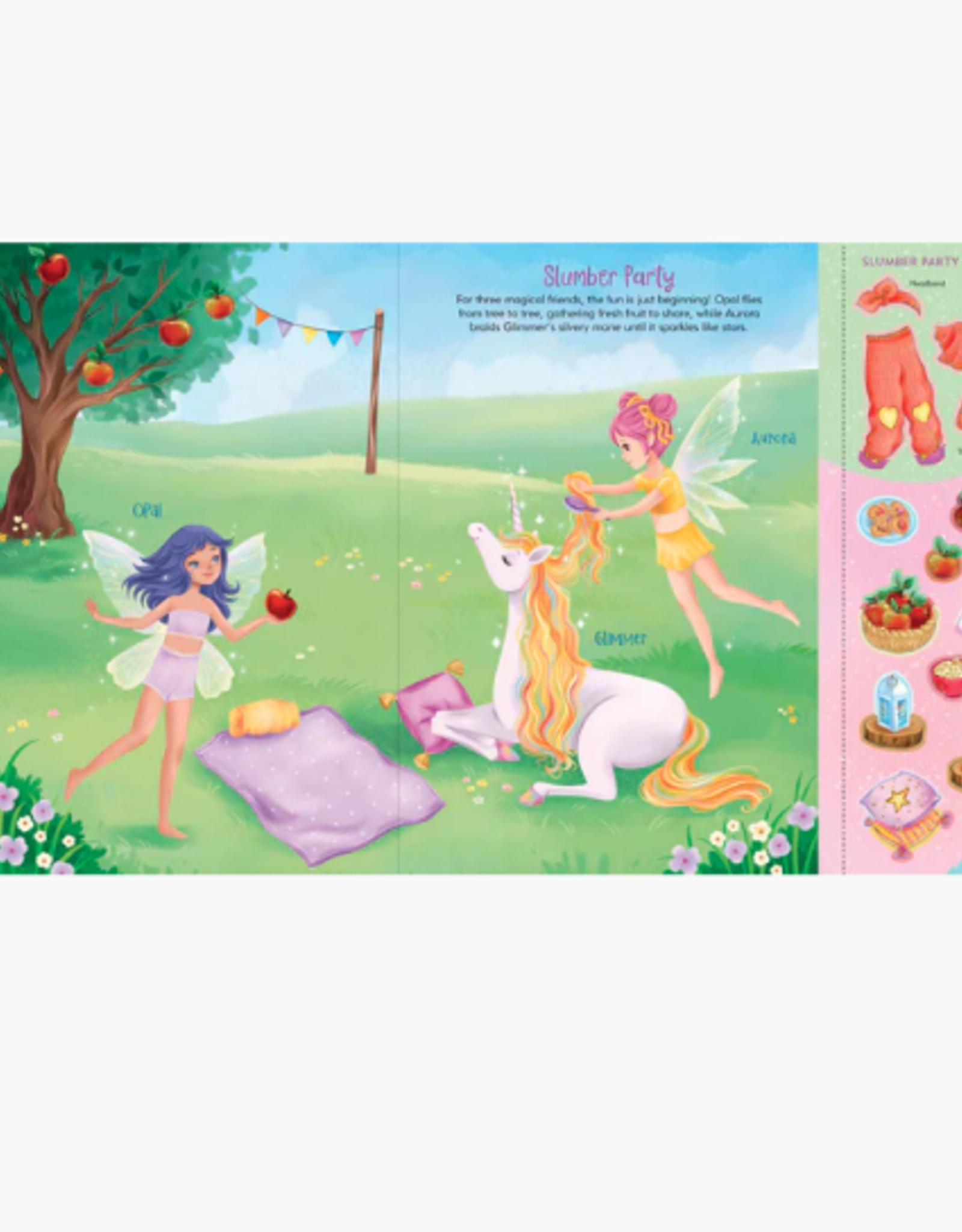 Peter Pauper Press Unicorns Sticker Doll Dress-Up Book