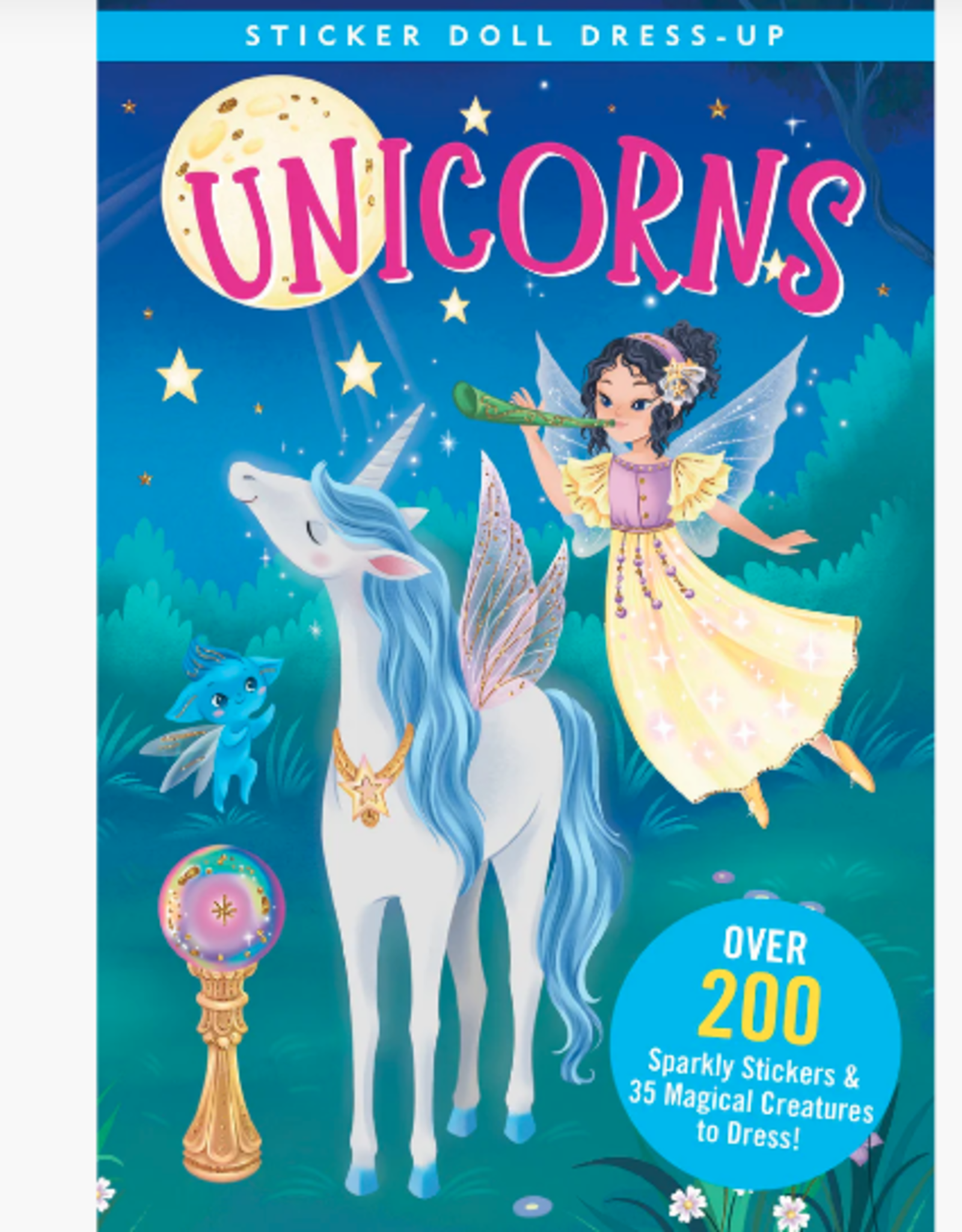 Peter Pauper Press Unicorns Sticker Doll Dress-Up Book