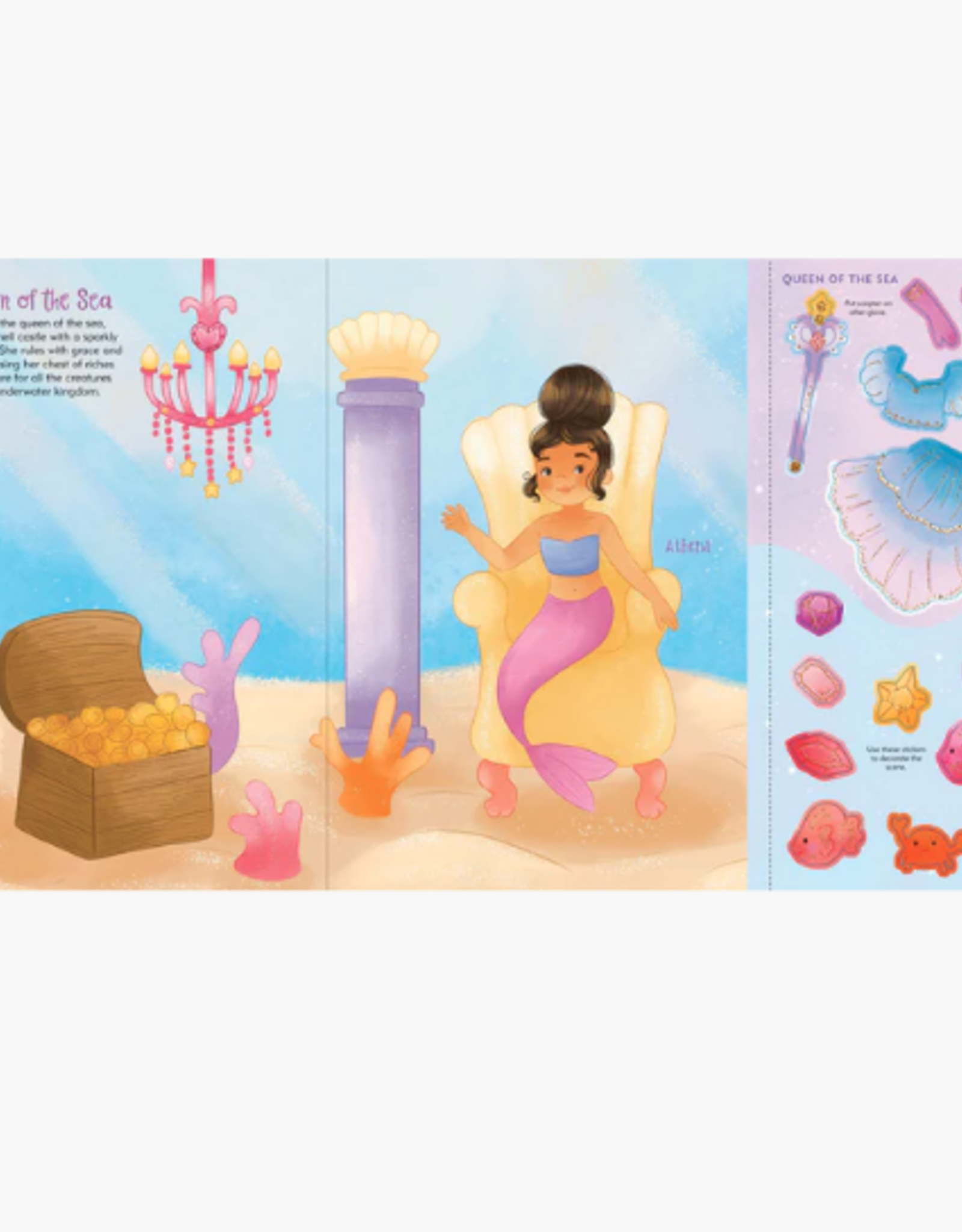 Peter Pauper Press Mermaids Sticker Doll Dress-Up Book