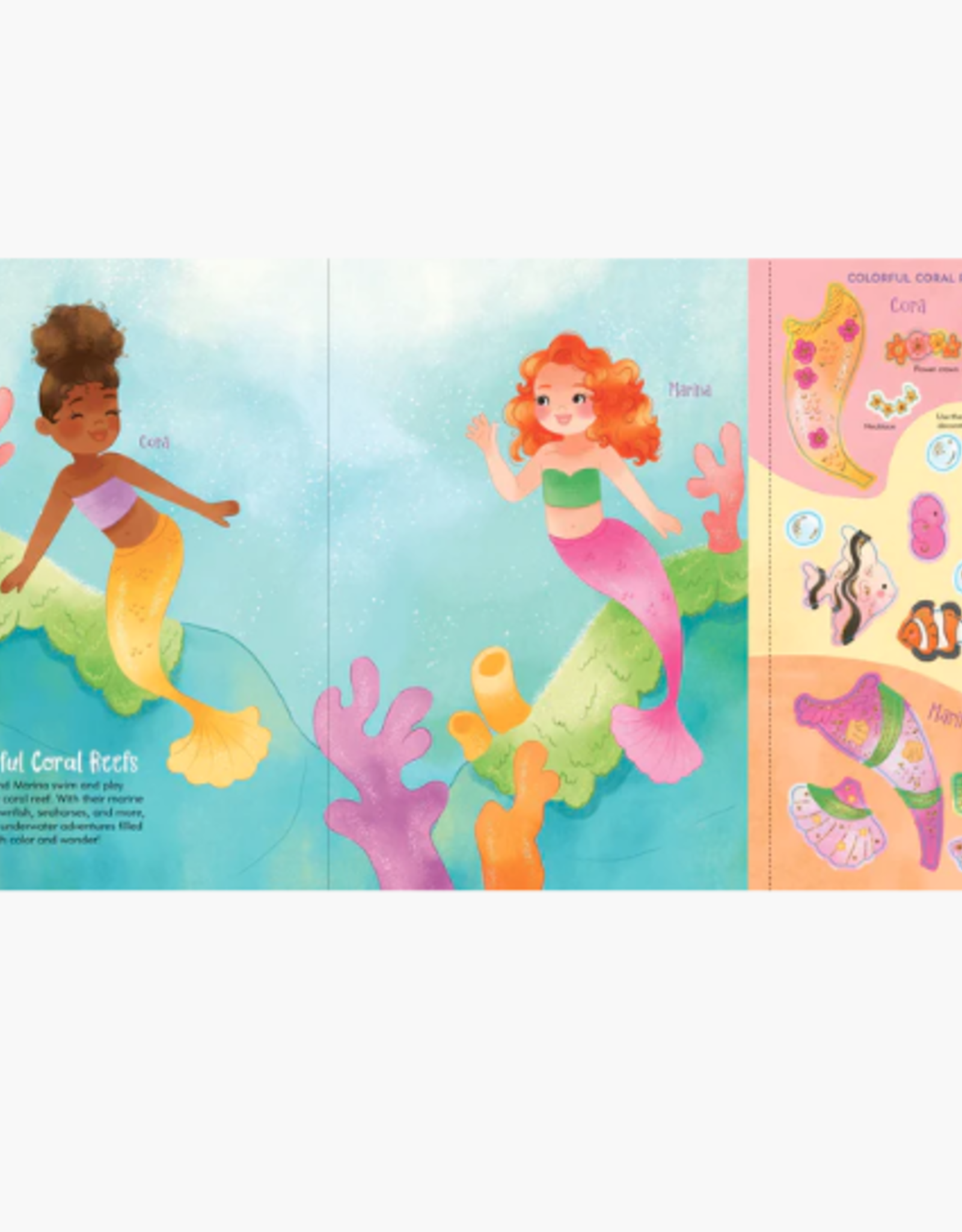 Peter Pauper Press Mermaids Sticker Doll Dress-Up Book