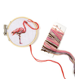 Kikkerland Flamingo Embroidery Kit