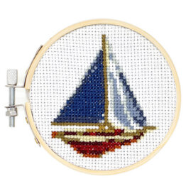 Kikkerland Sailboat Embroidery Kit