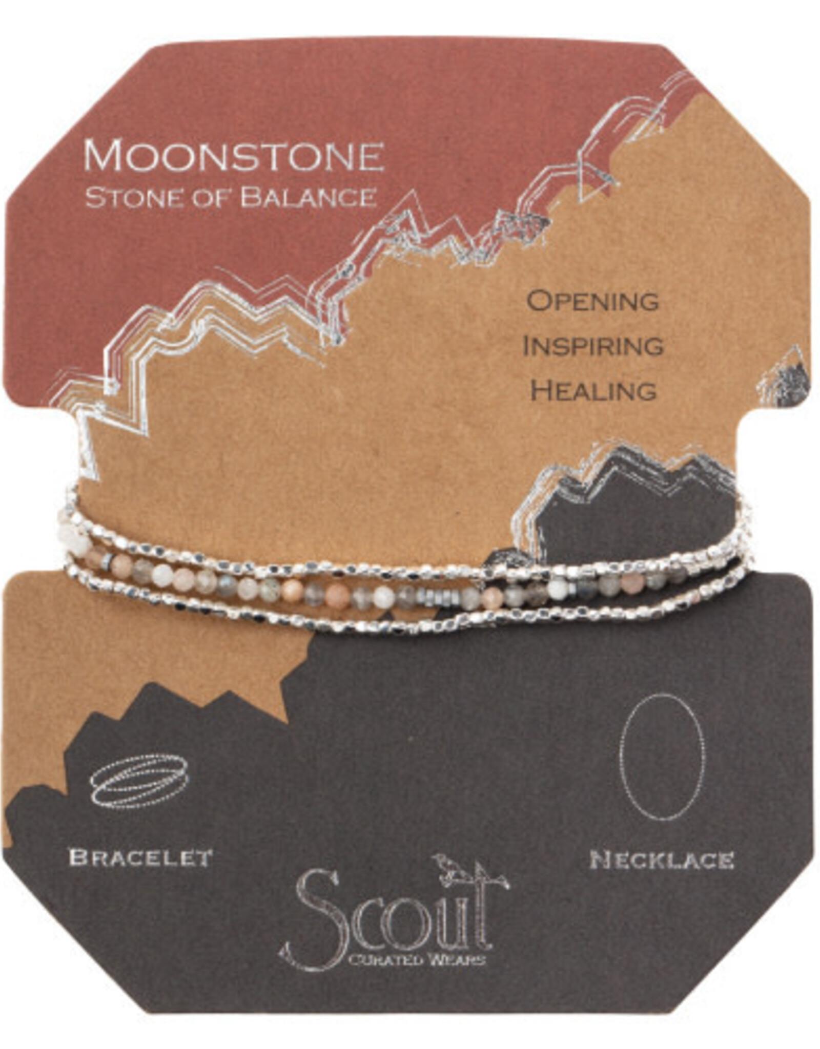 Scout Curated Delicate Stone Neck/Brac Silver