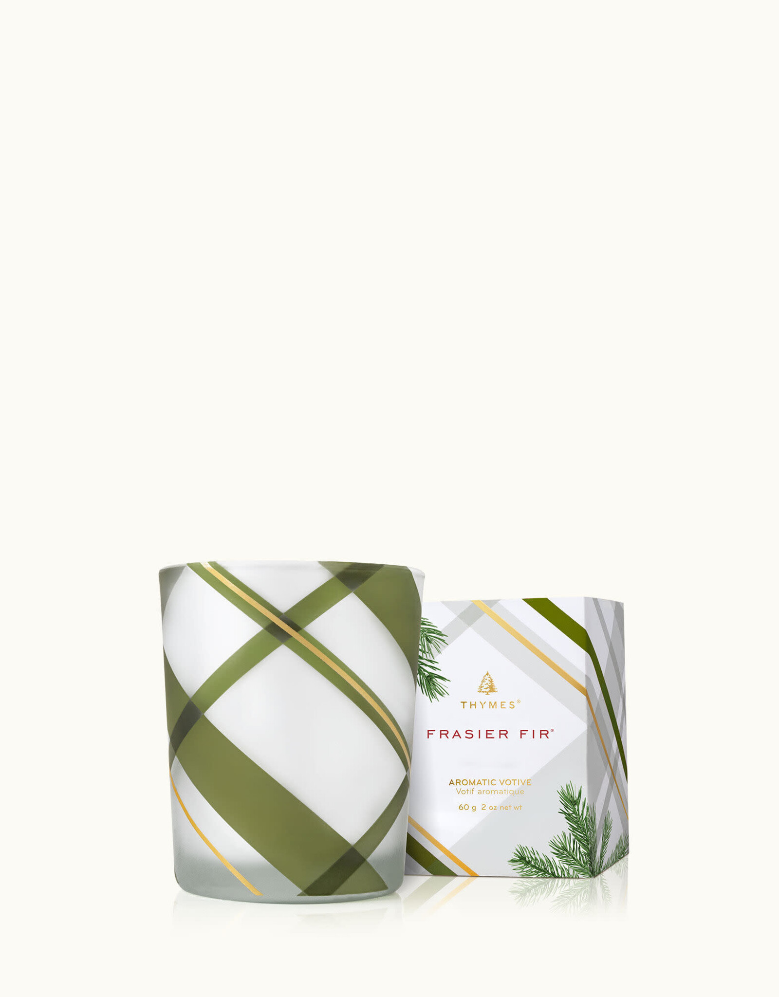 Thymes Frasier Fir Votive -Plaid