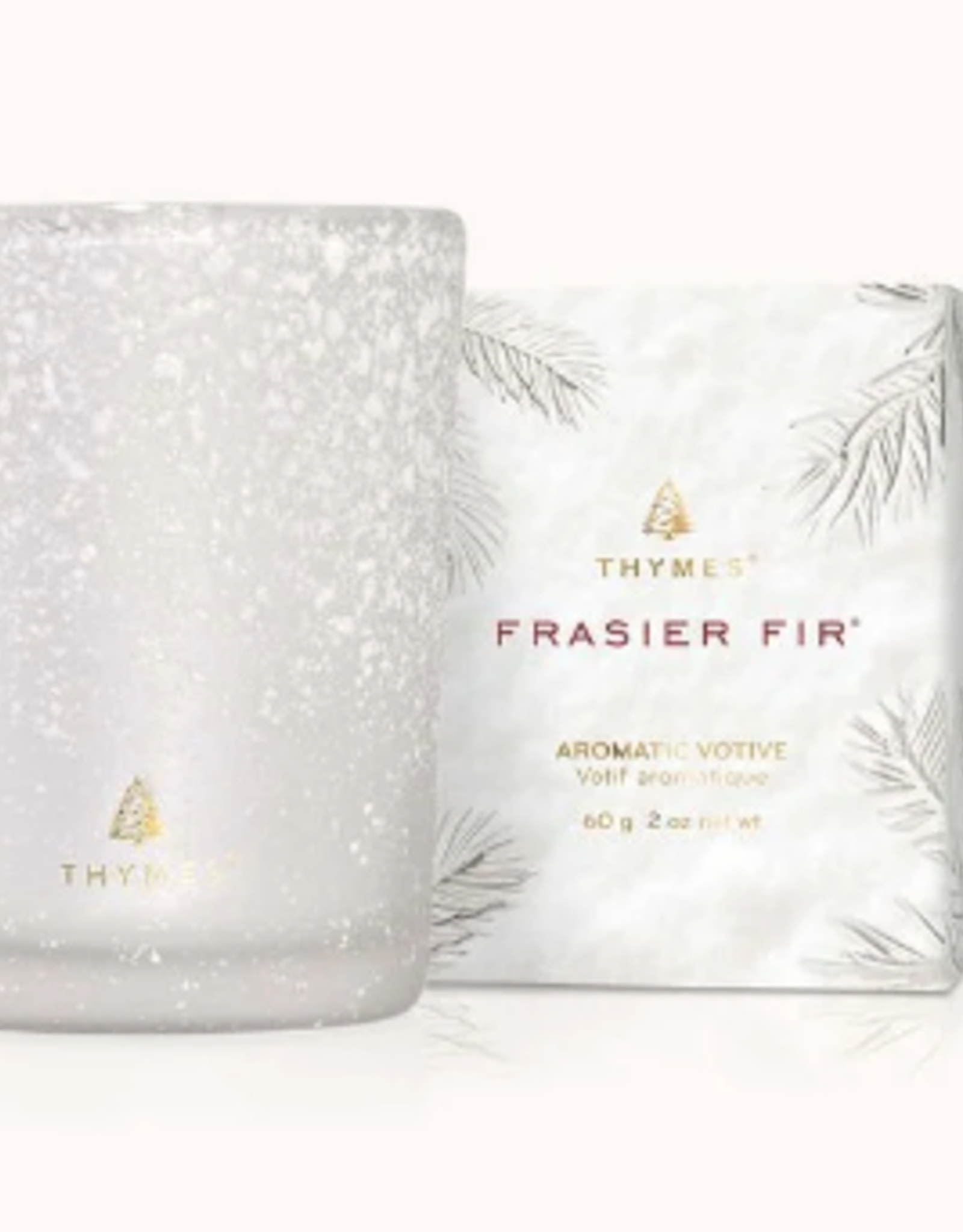 Thymes Frasier Fir Flocked Votive