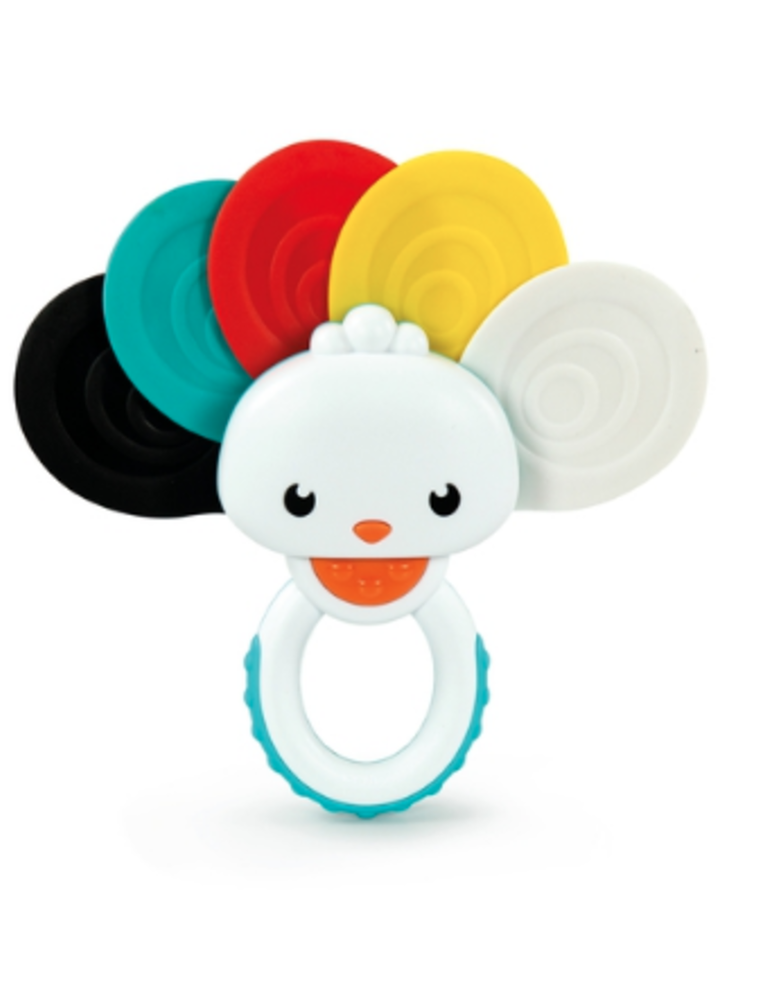 baby Clementoni Rainbow Peacock Rattle