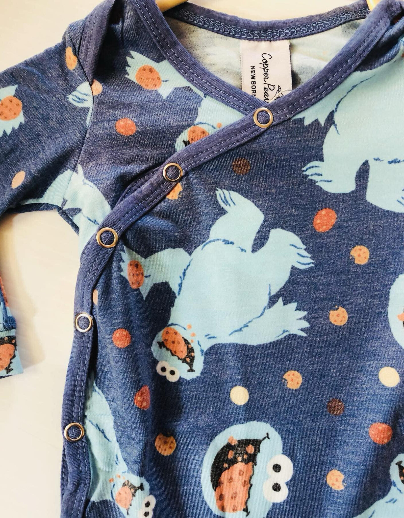 copper Pearl Knotted Gown 0-4m Cookie Monster