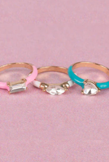 Great Pretenders Boutique Crystal Cool Rings set 3