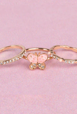 Great Pretenders Chic Butterfly Rings set 3