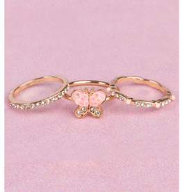 Great Pretenders Chic Butterfly Rings set 3