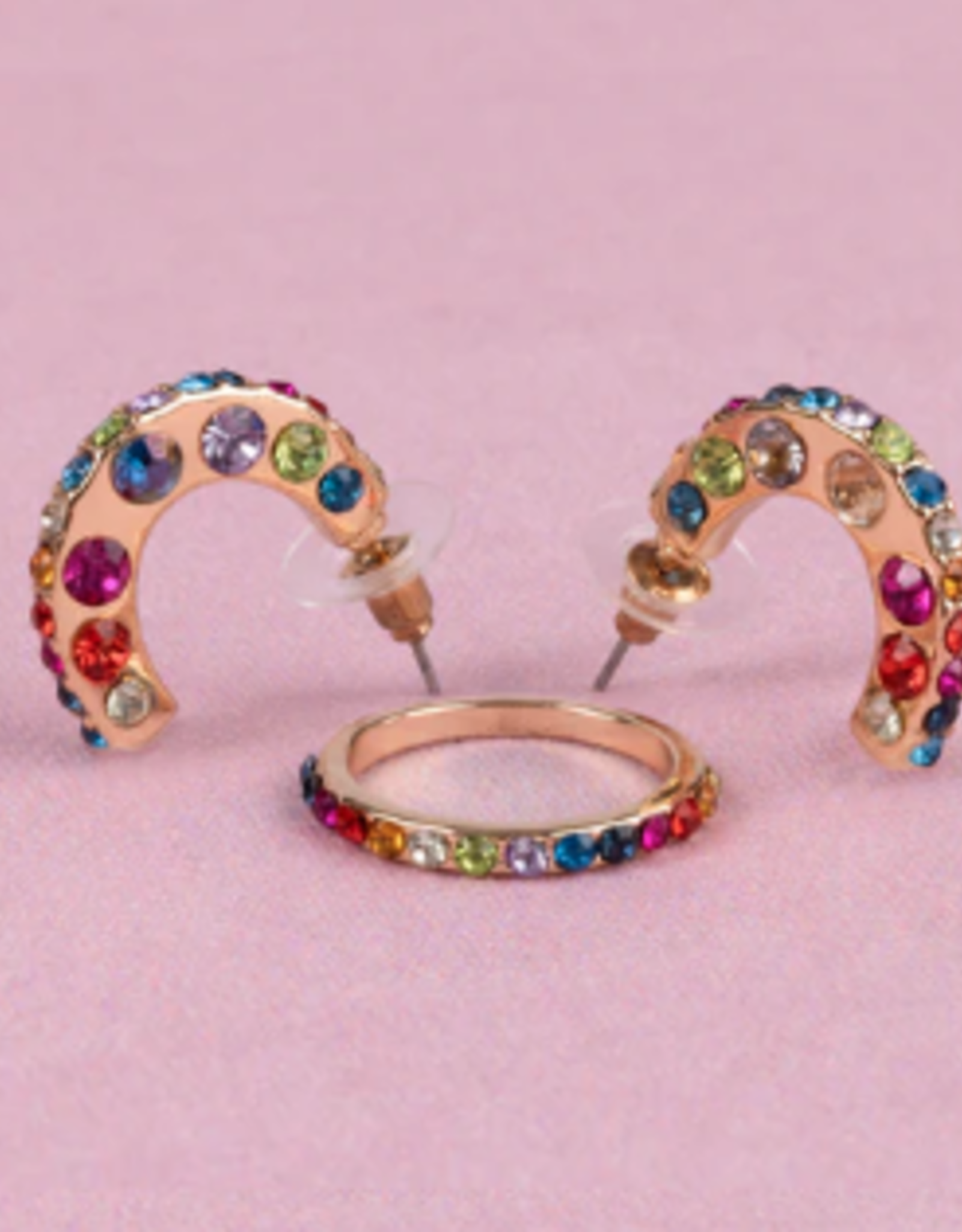 Great Pretenders Rocking Rhinestone Ear/Ring set