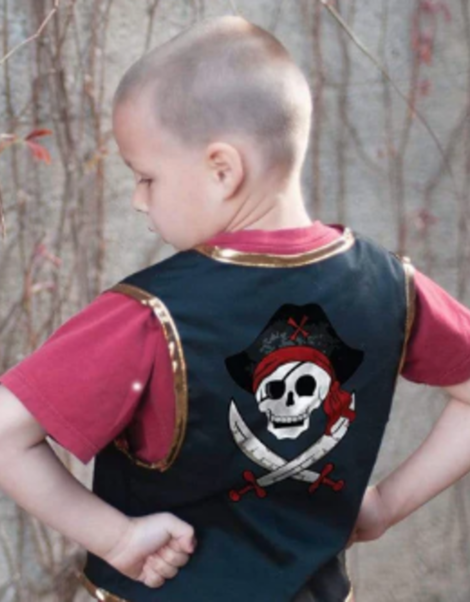 Great Pretenders Pirate Vest with eye patch 4-7