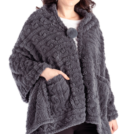 hello mellow Coziest Blanket Wrap Charcoal