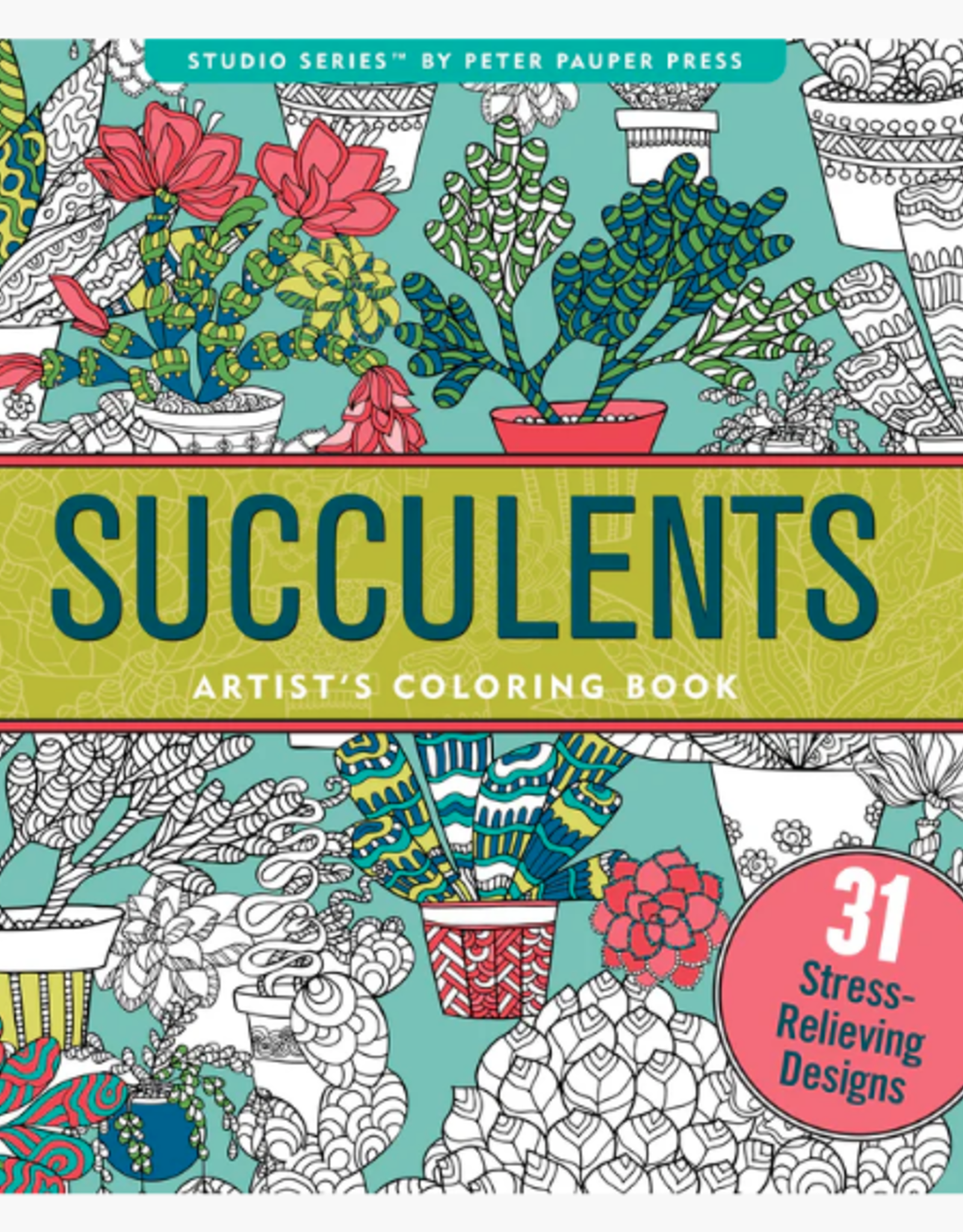 Peter Pauper Press Colouring Book Succulents