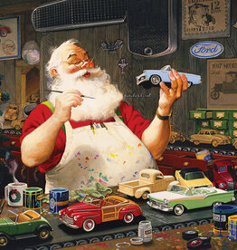 Cobble Hill Santa Painting Cars - 1000pc