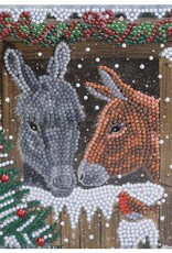 Outset media Crystal Art Card Kit- Winter Donkeys