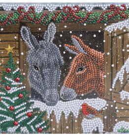 Outset media Crystal Art Card Kit- Winter Donkeys