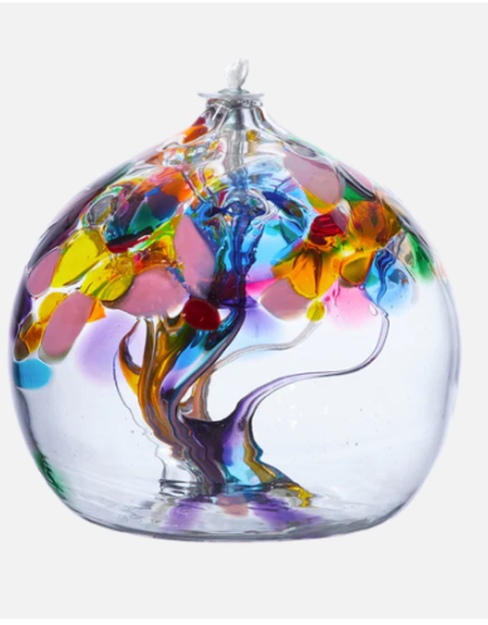 Kitras Art Glass Oil Lamp  6’' Joy