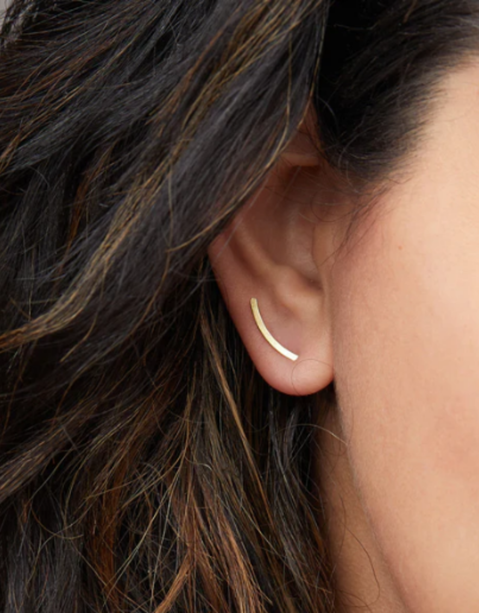 Scout Curated Refined Earring - Comet Curve Gold