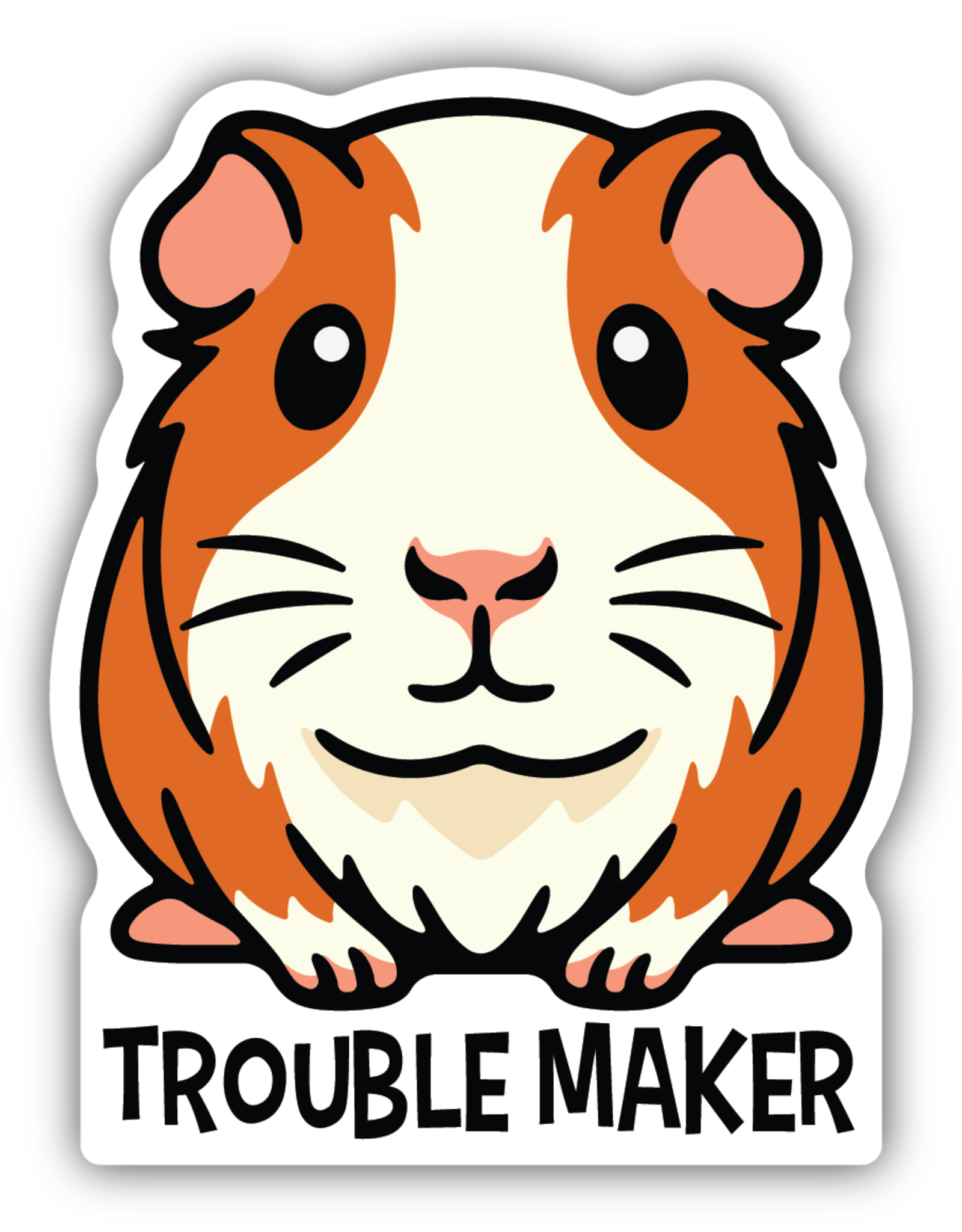 Northwest Stickers NW Stickers- Trouble Maker Guinea Pig