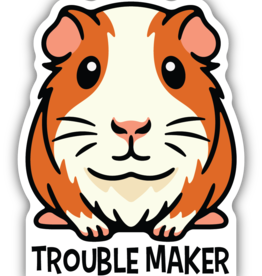 Northwest Stickers NW Stickers- Trouble Maker Guinea Pig
